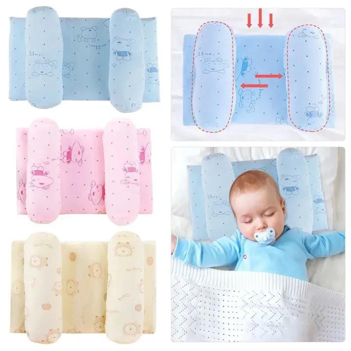 Baby Anti-Roll Sleep Support Pillow for Newborns – Soft Cotton Infant Positioner Cushion