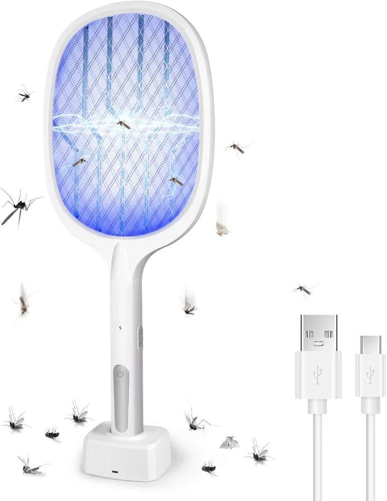 Electric Mosquito Killer Racket – USB Rechargeable Bug Zapper Bat