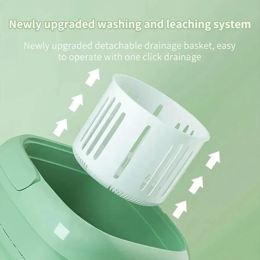 Portable Foldable Mini Washing Machine – Compact Travel Laundry Washer