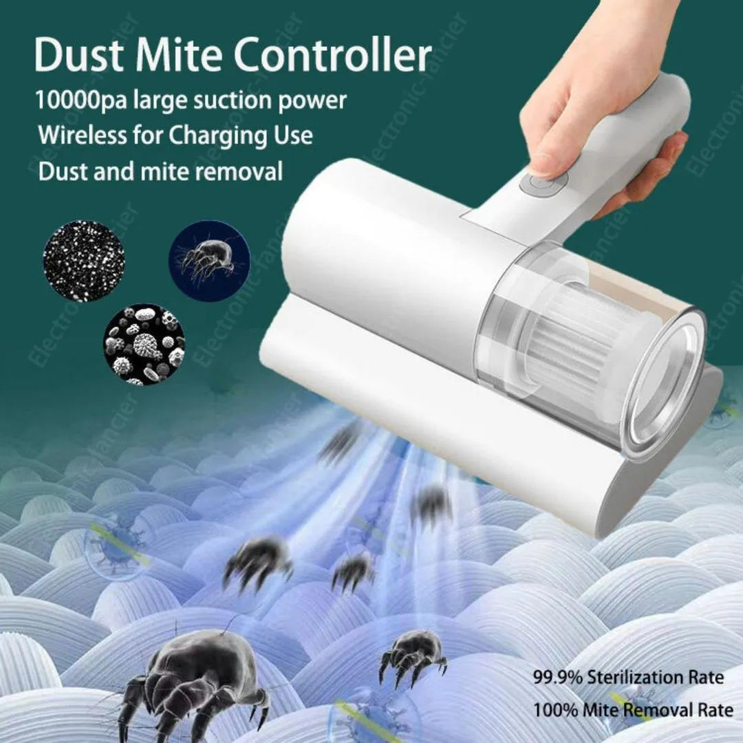 Powerful Anti-Mite Vacuum Cleaner – Rechargeable Handheld with Deep Cleaning Technology