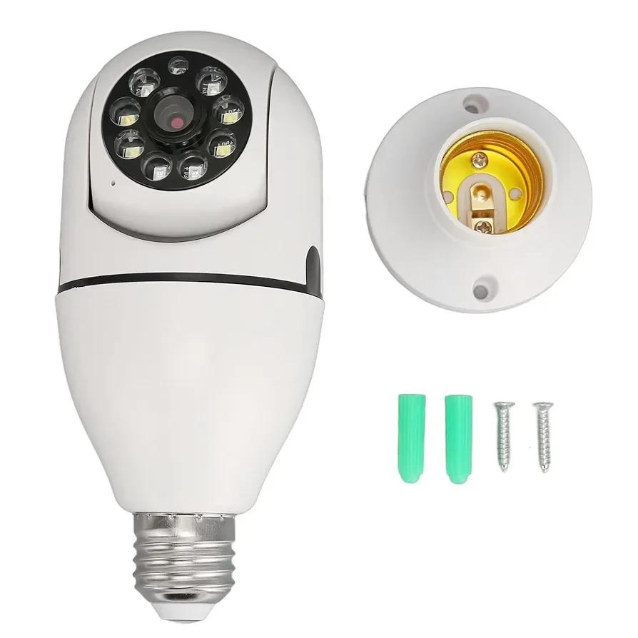 360° Smart WiFi Bulb Security Camera – 1080P HD Wireless IP Camera with Night Vision & Mobile Control