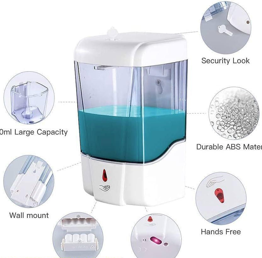 Automatic Touchless Soap Dispenser – Wall Mounted Infrared Sensor Hand Wash Machine