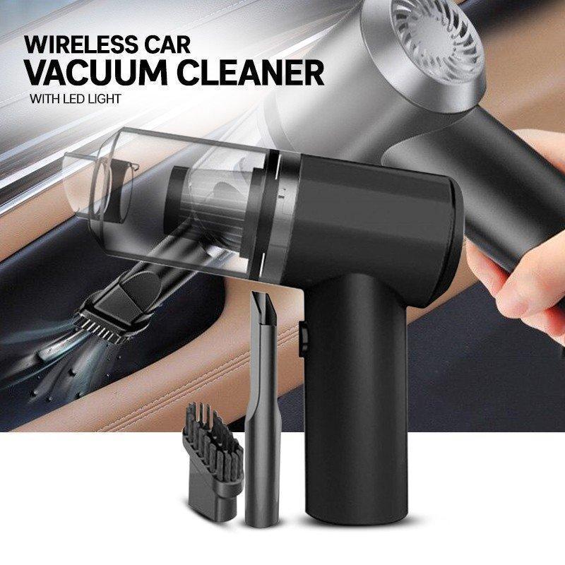 Portable Wireless Car Vacuum Cleaner with LED Light – High Power Handheld Mini Vacuum