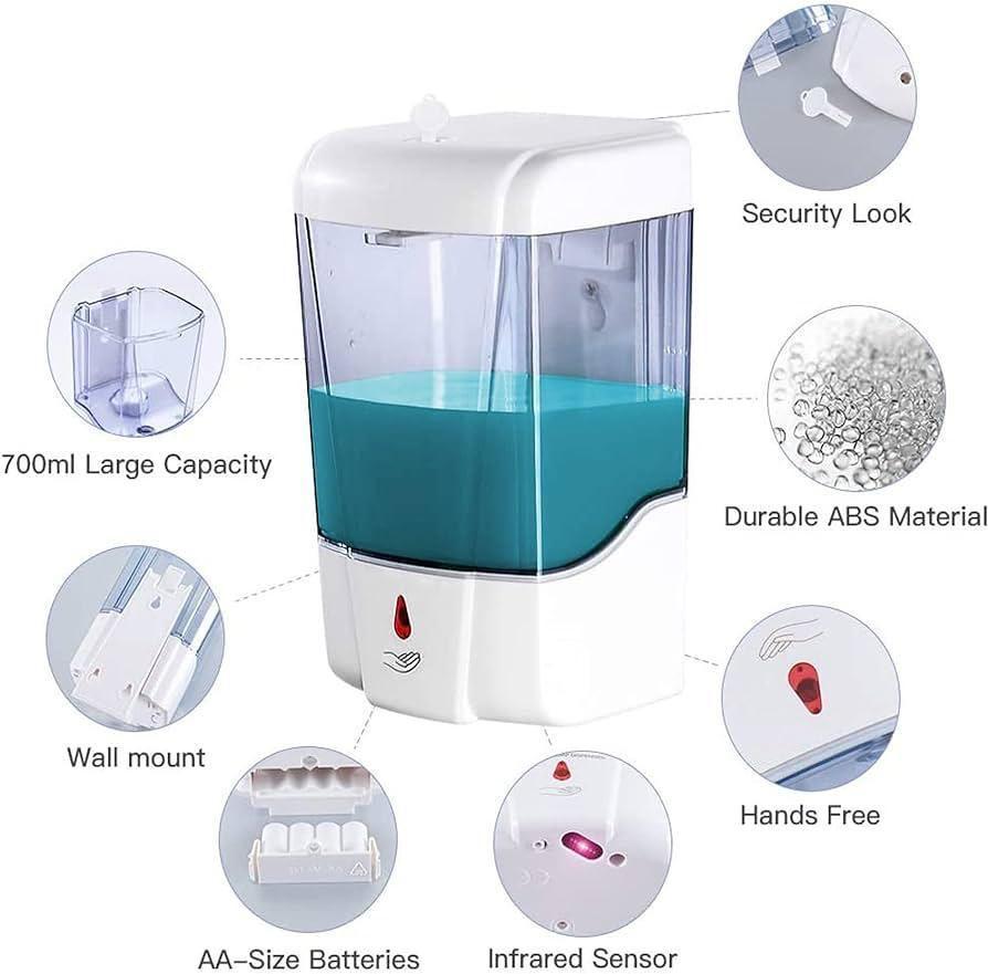 Automatic Touchless Soap Dispenser – Wall Mounted Infrared Sensor Hand Wash Machine
