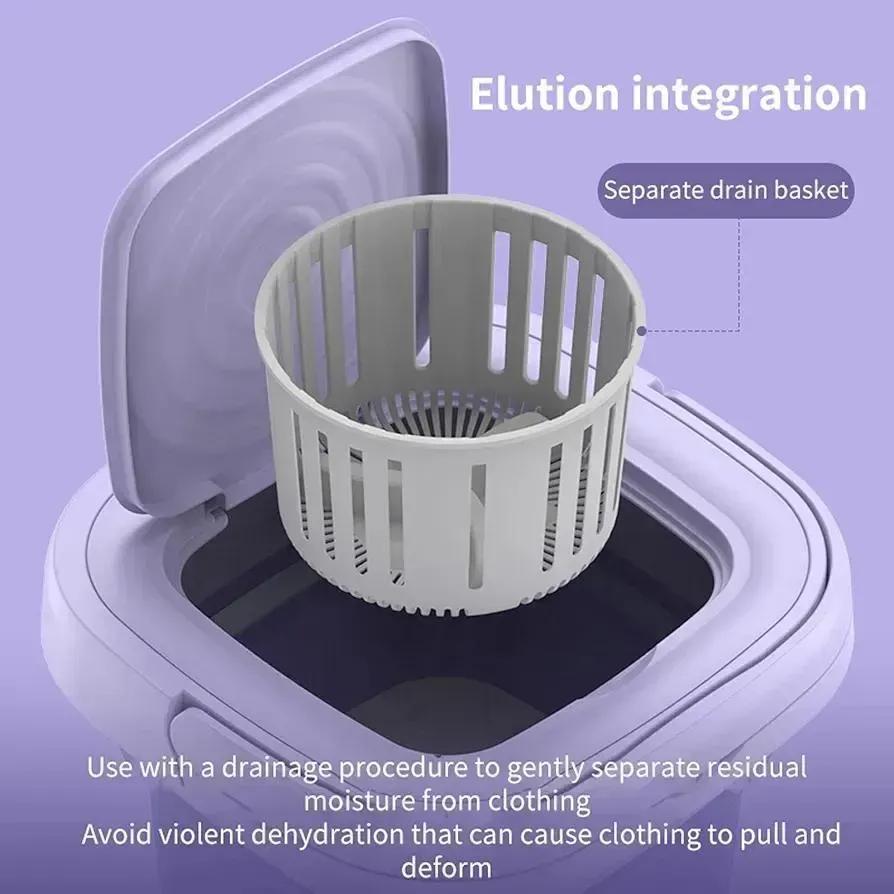 Portable Foldable Mini Washing Machine – Compact Travel Laundry Washer