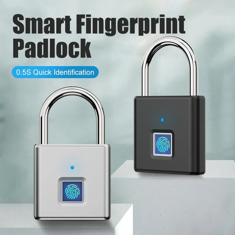 Smart Fingerprint Padlock – Keyless USB Rechargeable Security Lock