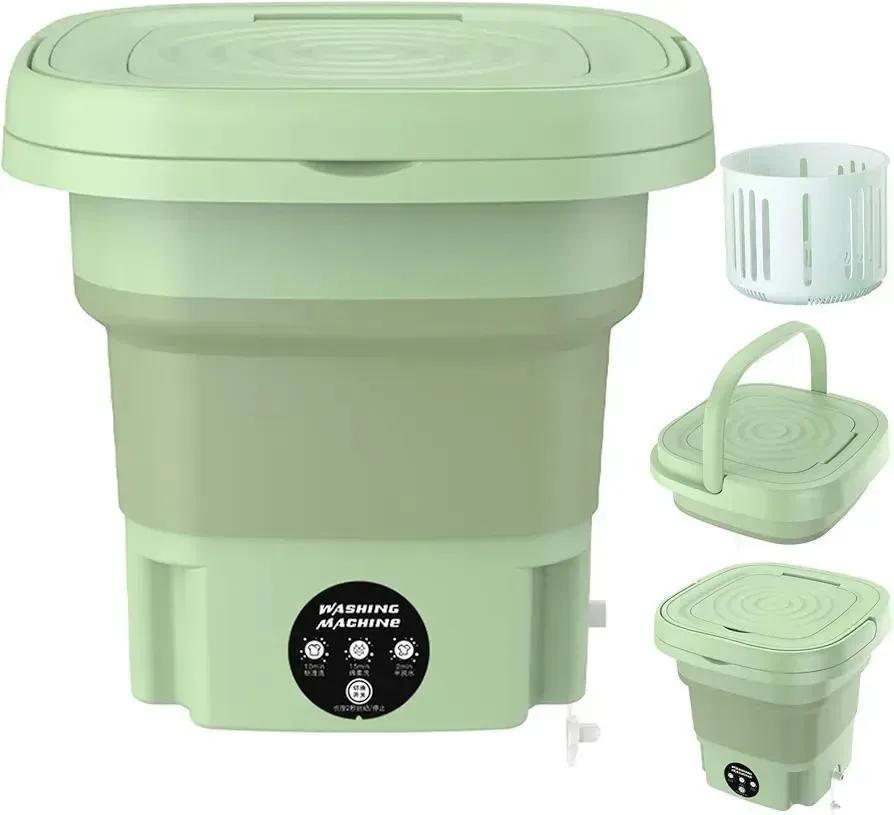 Portable Foldable Mini Washing Machine – Compact Travel Laundry Washer
