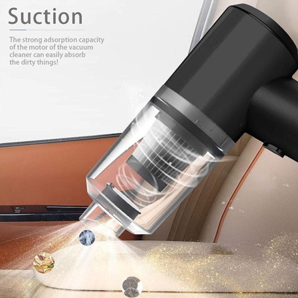 Portable Wireless Car Vacuum Cleaner with LED Light – High Power Handheld Mini Vacuum