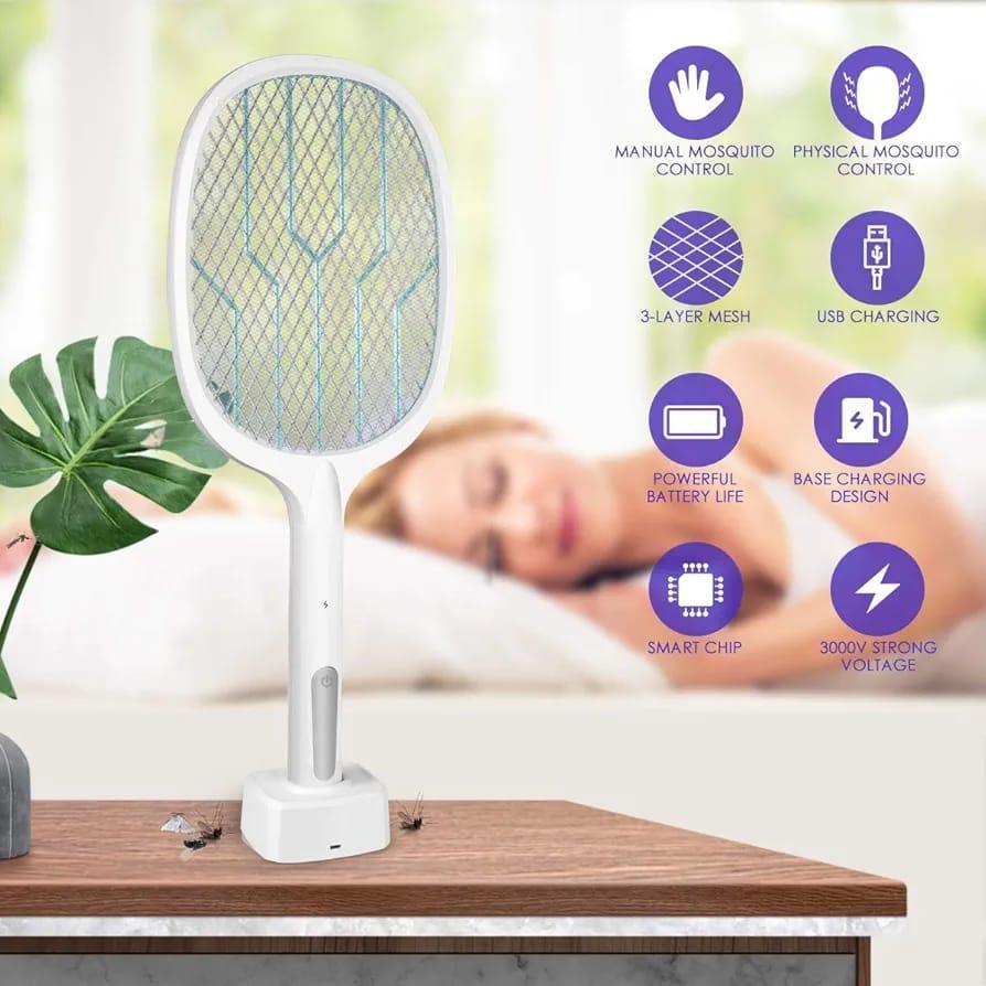 Electric Mosquito Killer Racket – USB Rechargeable Bug Zapper Bat