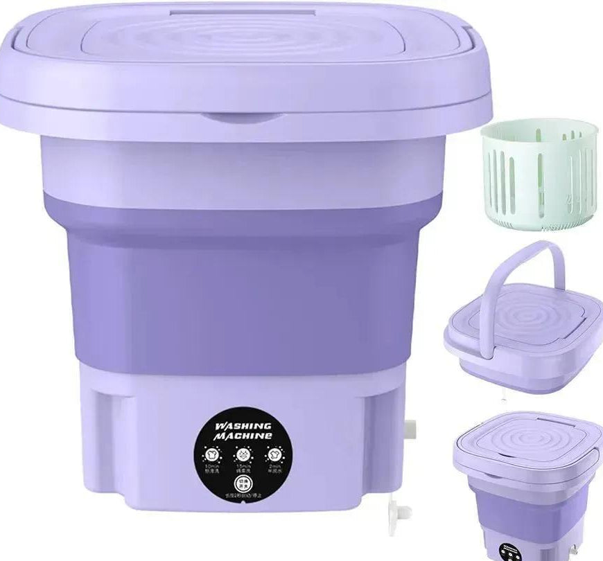 Portable Foldable Mini Washing Machine – Compact Travel Laundry Washer