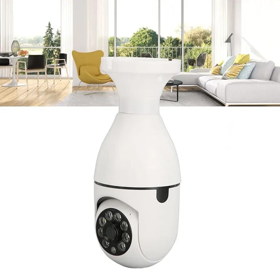 360° Smart WiFi Bulb Security Camera – 1080P HD Wireless IP Camera with Night Vision & Mobile Control