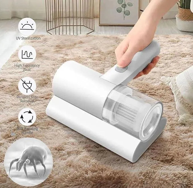 Powerful Anti-Mite Vacuum Cleaner – Rechargeable Handheld with Deep Cleaning Technology