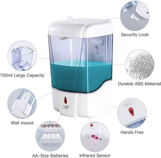 Automatic Touchless Soap Dispenser – Wall Mounted Infrared Sensor Hand Wash Machine